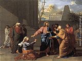 Jean-Germain Drouais The Woman of Canaan at the Feet of Christ painting